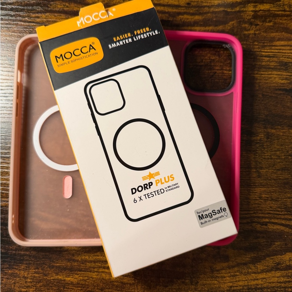 2 MOCCA for iPhone 13 Pro Max Case Magsafe 6.7" Hot Pink & Pink USED - Picture 3 of 6